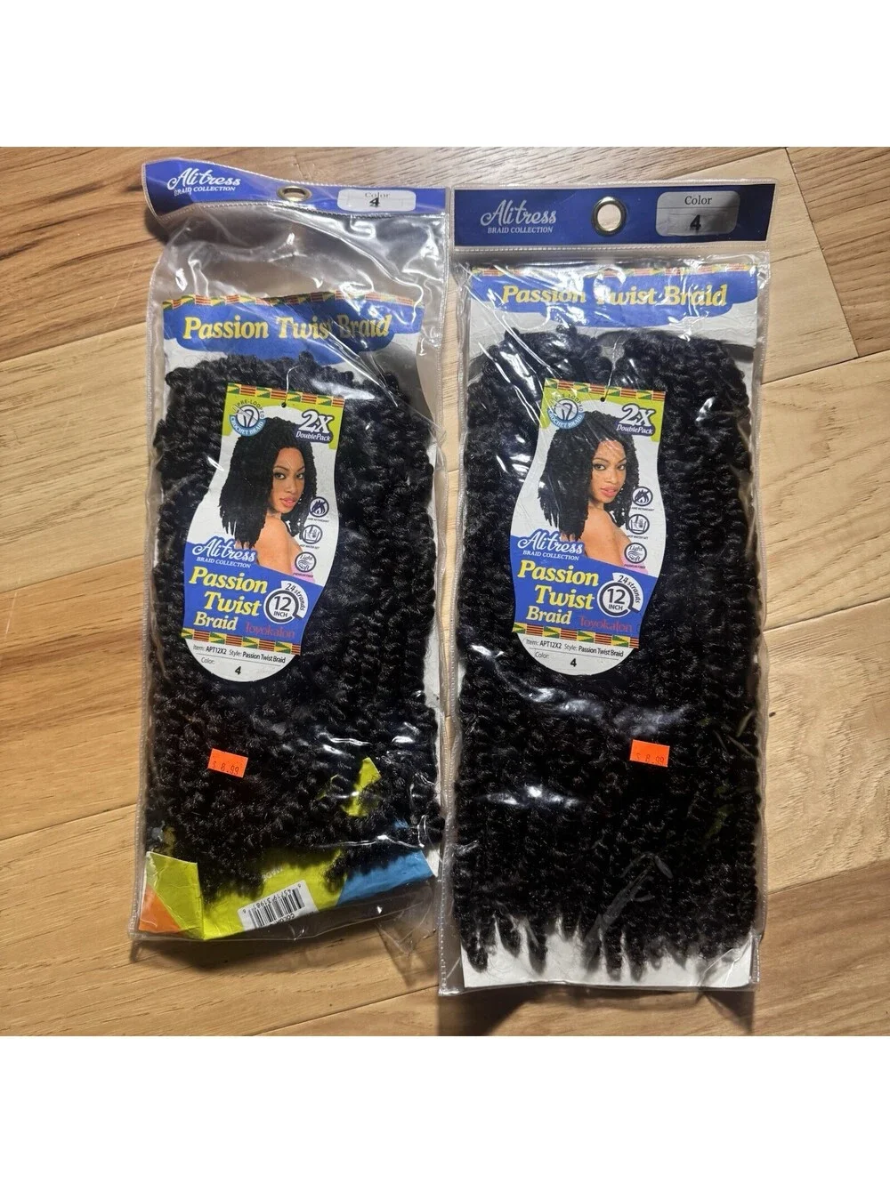 2 Packs Alitress Passion Twist Braid 12” Crochet Black Hair Halloween Cosplay